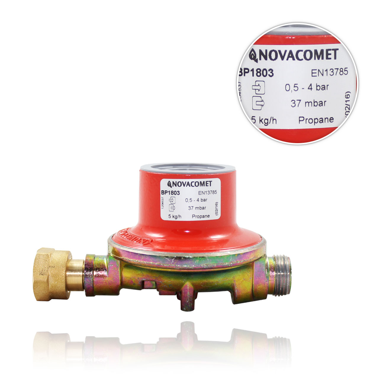 Clesse NovaComet Regulator with labelling on side showing BP1803